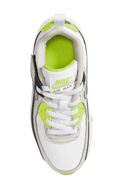 Nike Air Max 90 Easy-on Sneaker In White/ Khaki/ Cyber/ Dark Grey