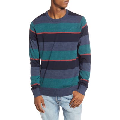 Rvca Kemper Stripe Sweater, Blue