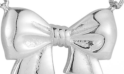 Sphera Milano Bow Pendant Necklace In Silver