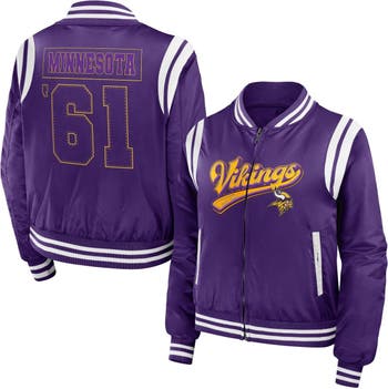 WEAR by Erin Andrews Women's WEAR by Erin Andrews Purple Minnesota Vikings Bomber  Full-Zip Jacket