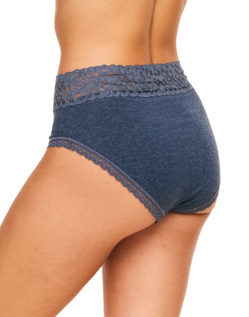 Shop Adore Me Coleen High Waisted Panties In Dark Blue