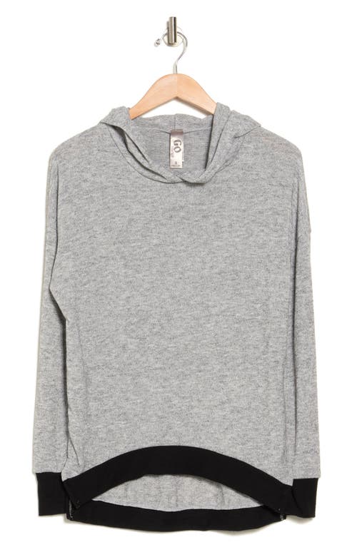 Go Couture Dolman Sleeve Hoodie In Grey/black