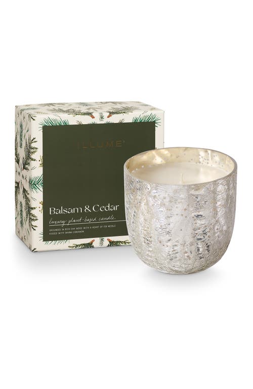 ILLUME® Balsam & Cedar Mercury Glass Candle in Balsam Cedar Silver 21.5Oz 