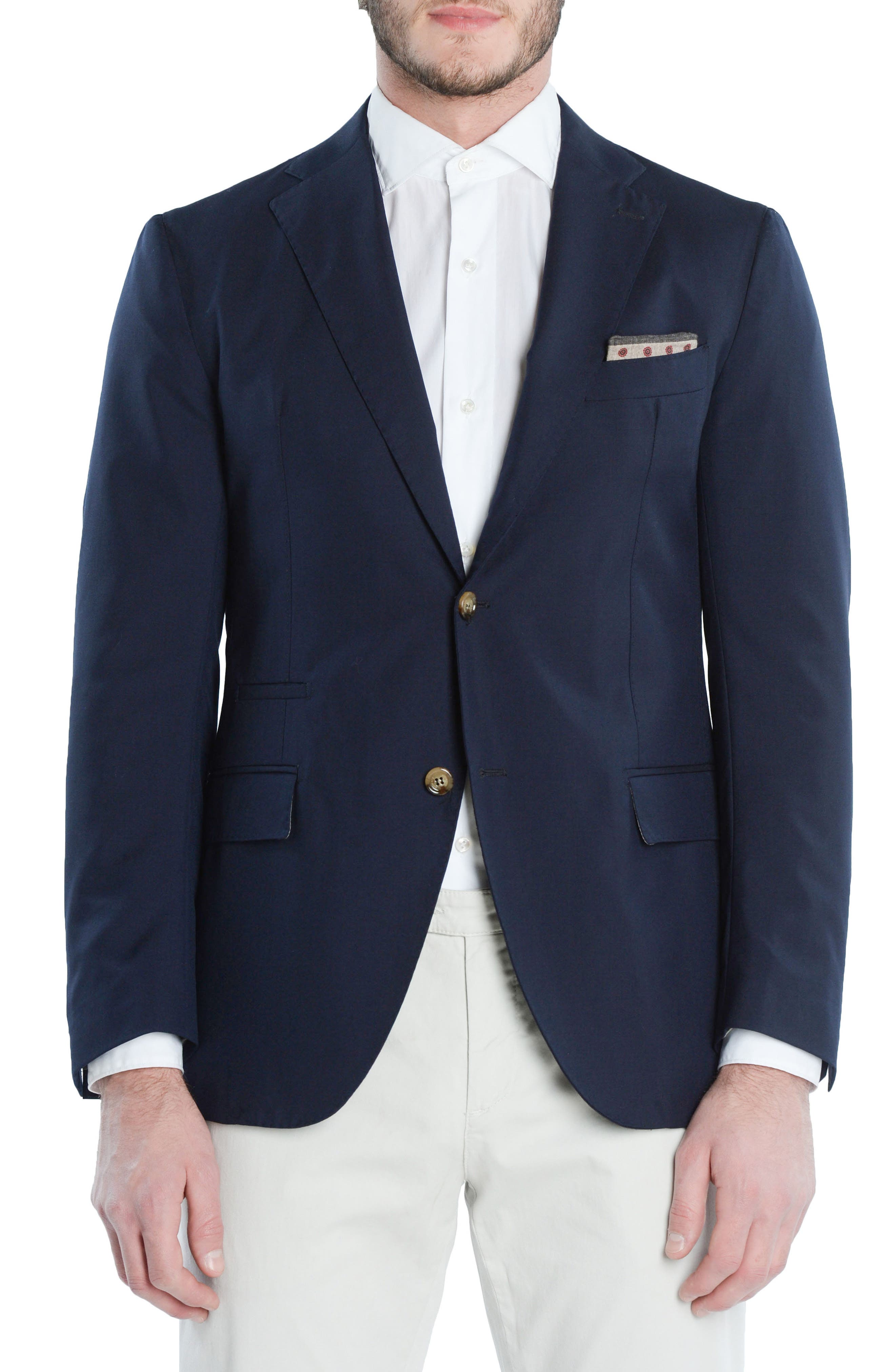 slim fit wool blazer