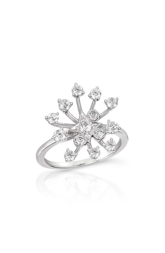 Hueb Diamond Starburst Ring In Metallic