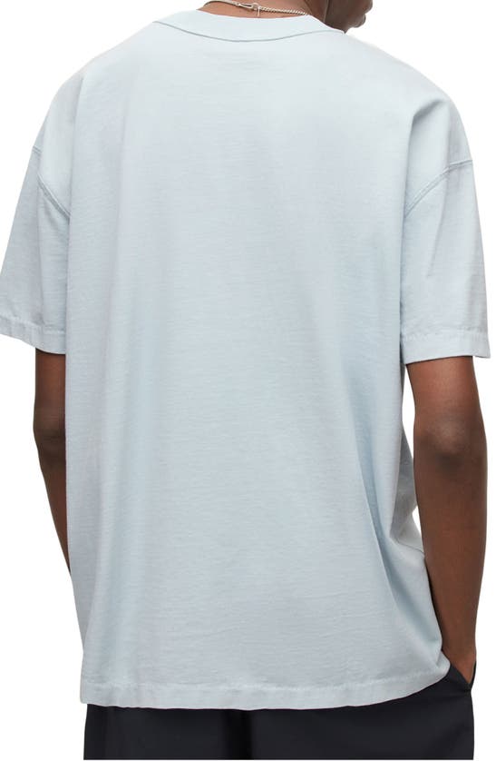 Shop Allsaints Isac Cotton T-shirt In Bethel Blue