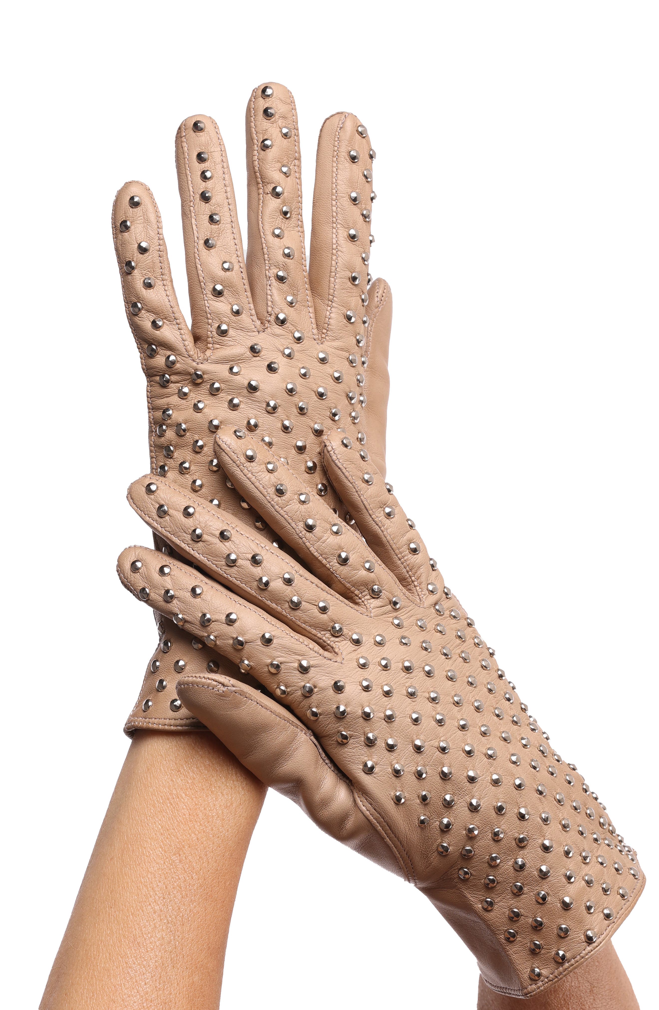 Seymoure Kelly Studded Leather Gloves Nordstrom