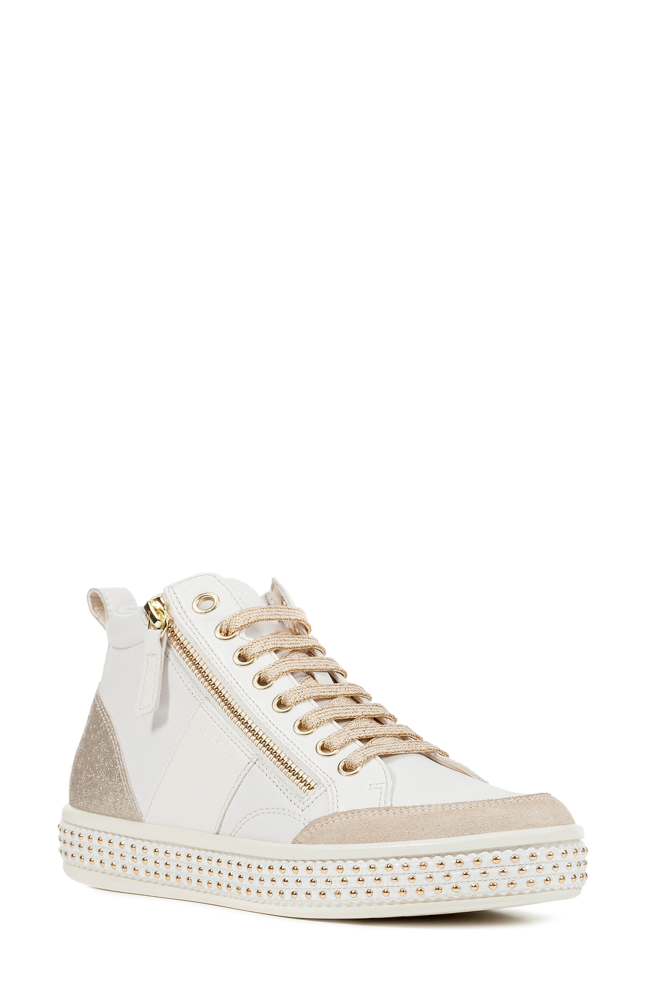 Geox Leelu High Top Sneaker, White