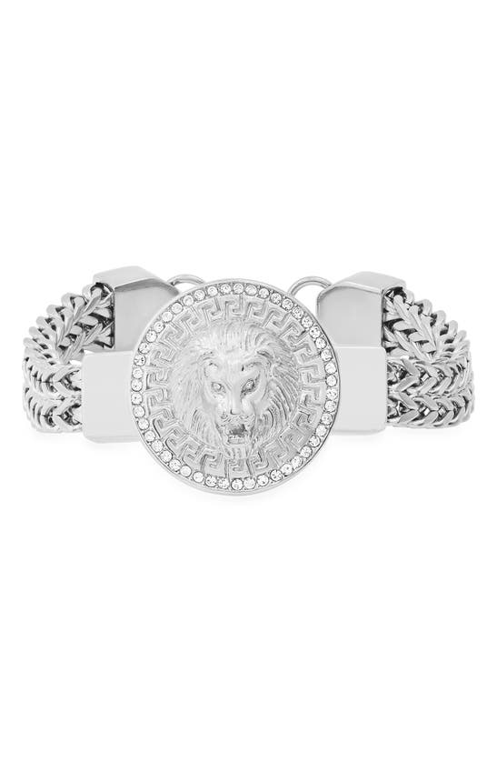 Hmy Jewelry Lion Station Bracelet In Metallic