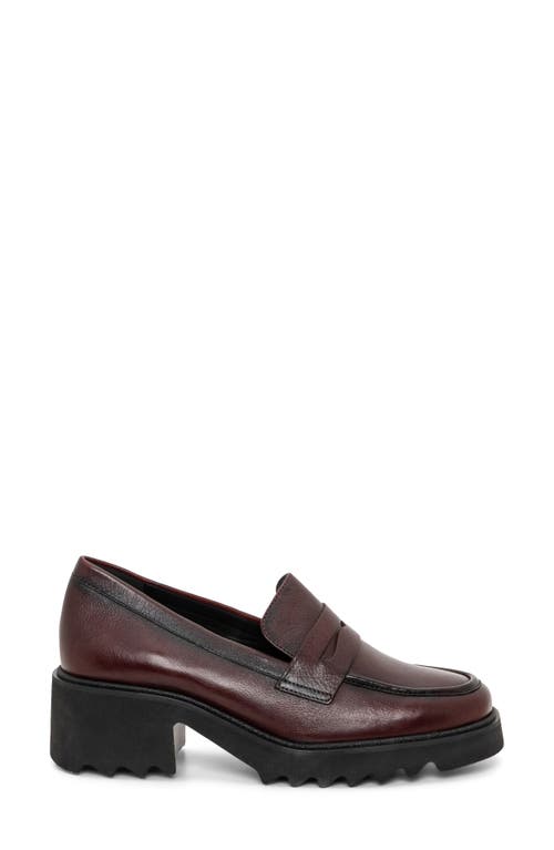 Ara Prism Platform Penny Loafer In Amarone
