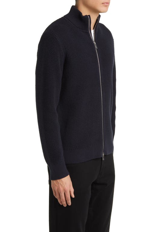 Shop Theory Gary Front Zip Cardigan In Baltic/force Grey