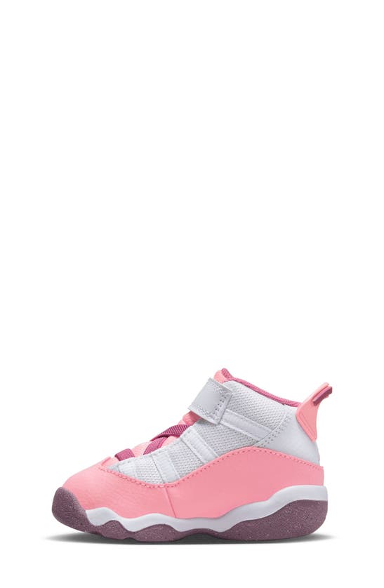 Jordan Kids' Nike 6 Rings High Top Trainer In Coral Chalk/desert Berry ...