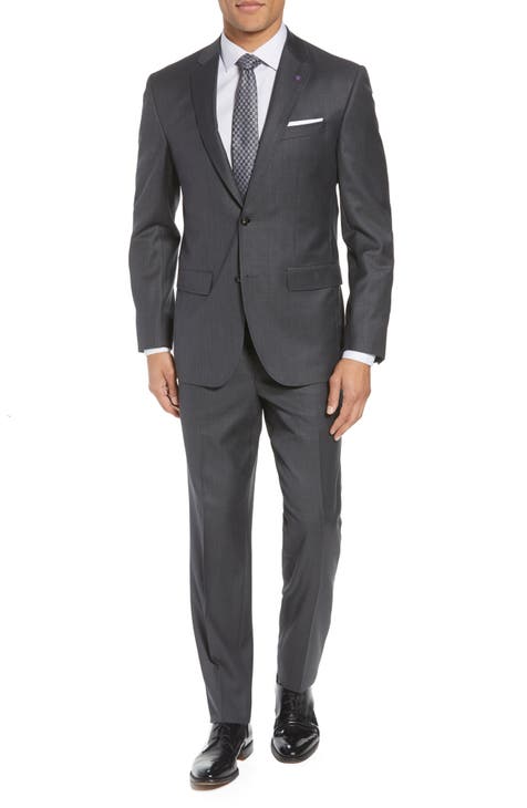 Giles & Jasper Super 100's Wool Suit with Stretch in Burgandy