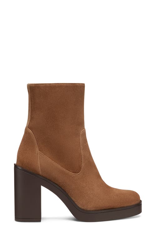 Shop Stuart Weitzman Bethenny 80 Zip Bootie In Khaki