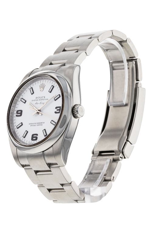 Shop Watchfinder & Co. Rolex  2010 Oyster Perpetual Air-king Automatic Bracelet Watch, 34mm In White