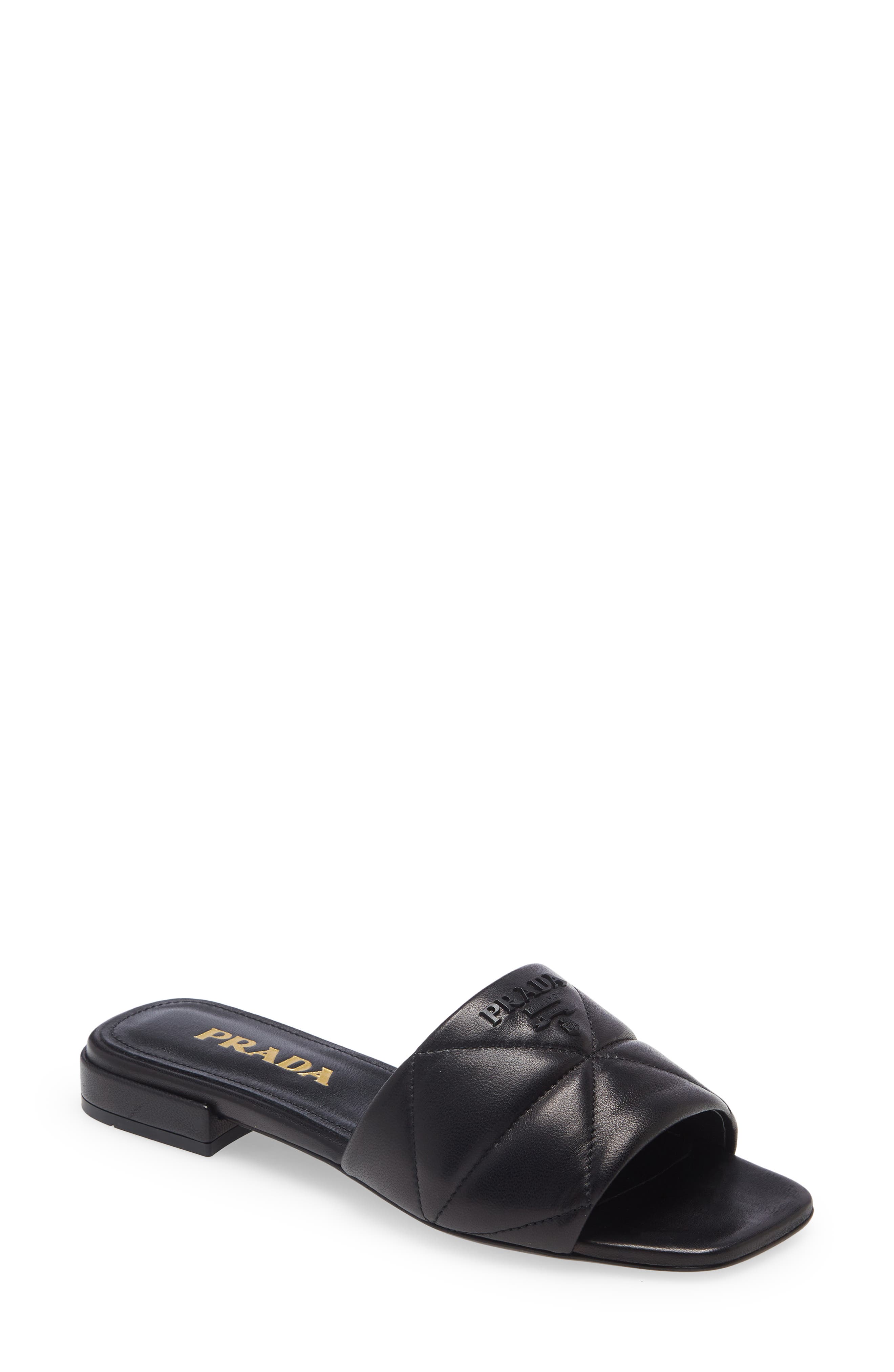 prada quilted sandals