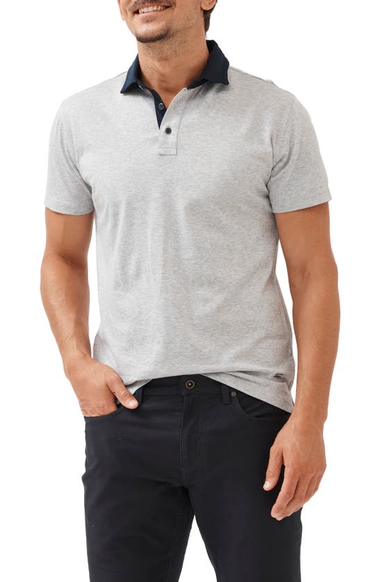 Shop Rodd & Gunn Stanley Point Dot Print Short Sleeve Polo In Smoke