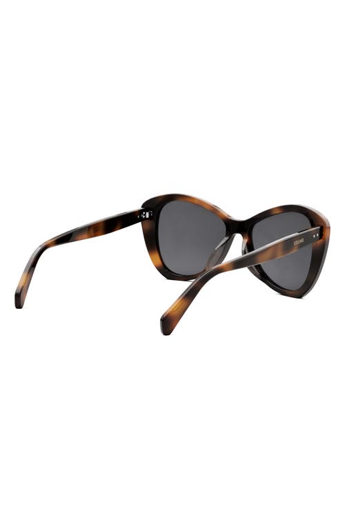 Shop Celine Butterfly 55mm Sunglasses In Blonde Havana/smoke