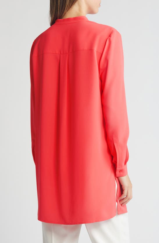 Shop Anne Klein Popover Tunic Top In Red Pear