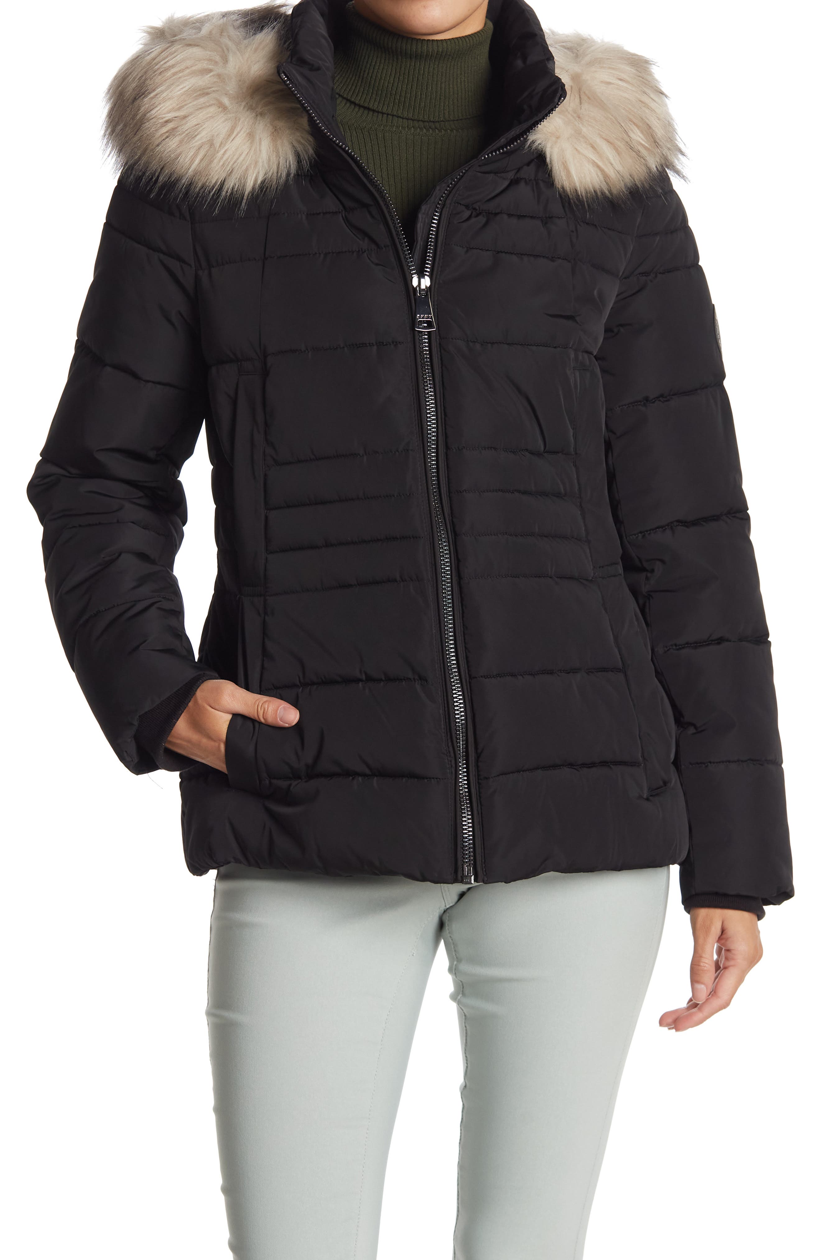 fur trim puffer jacket