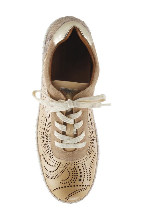 Shop Spring Step Jumilla Mixed Media Slip-on Sneaker In Beige