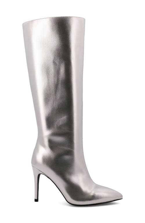 Mia Marysol Pointed Toe Boot In Silver