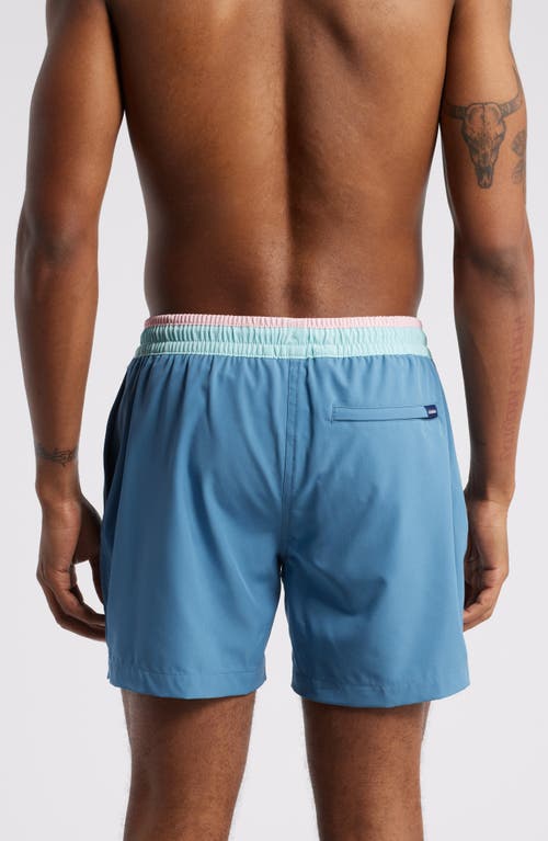 Shop Chubbies The Gravel Roads 5.5-inch Swim Trunks In Dusty Blue