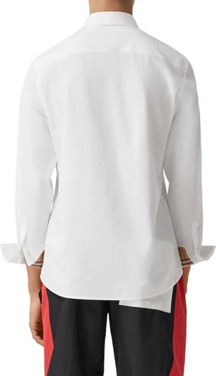 Burberry Sherwood Monogram Motif Slim Fit Stretch Poplin Button-Up Shirt, Nordstrom
