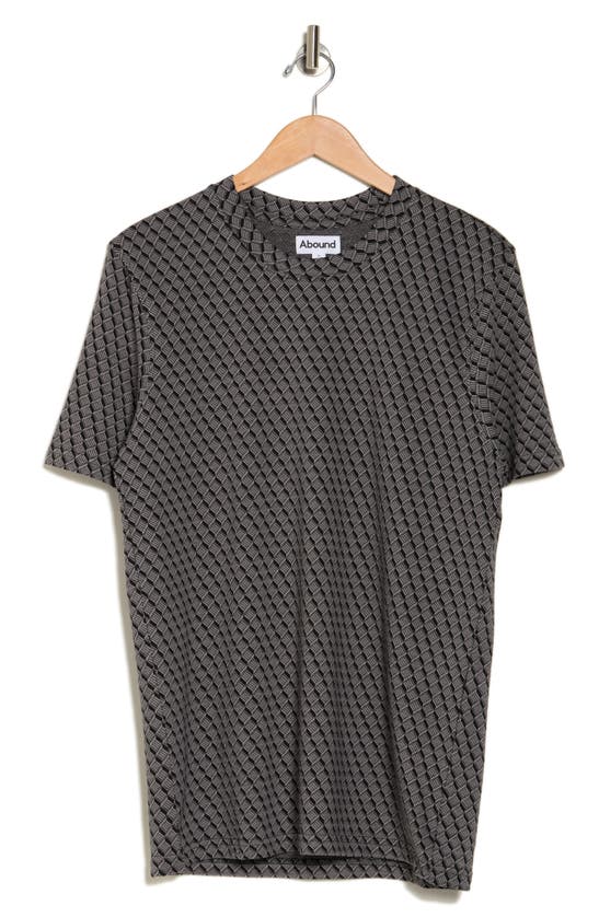 Shop Abound Jacquard Knit T-shirt In Black- Grey Jacquard