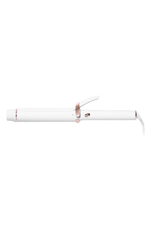 SinglePass Curl 1.5-Inch Ceramic Extra Long Barrel Curling Iron in White