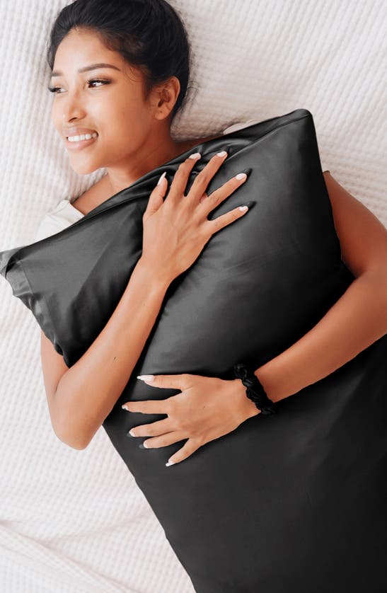 Luxury Home Satin Sleep 5-piece Set In Black