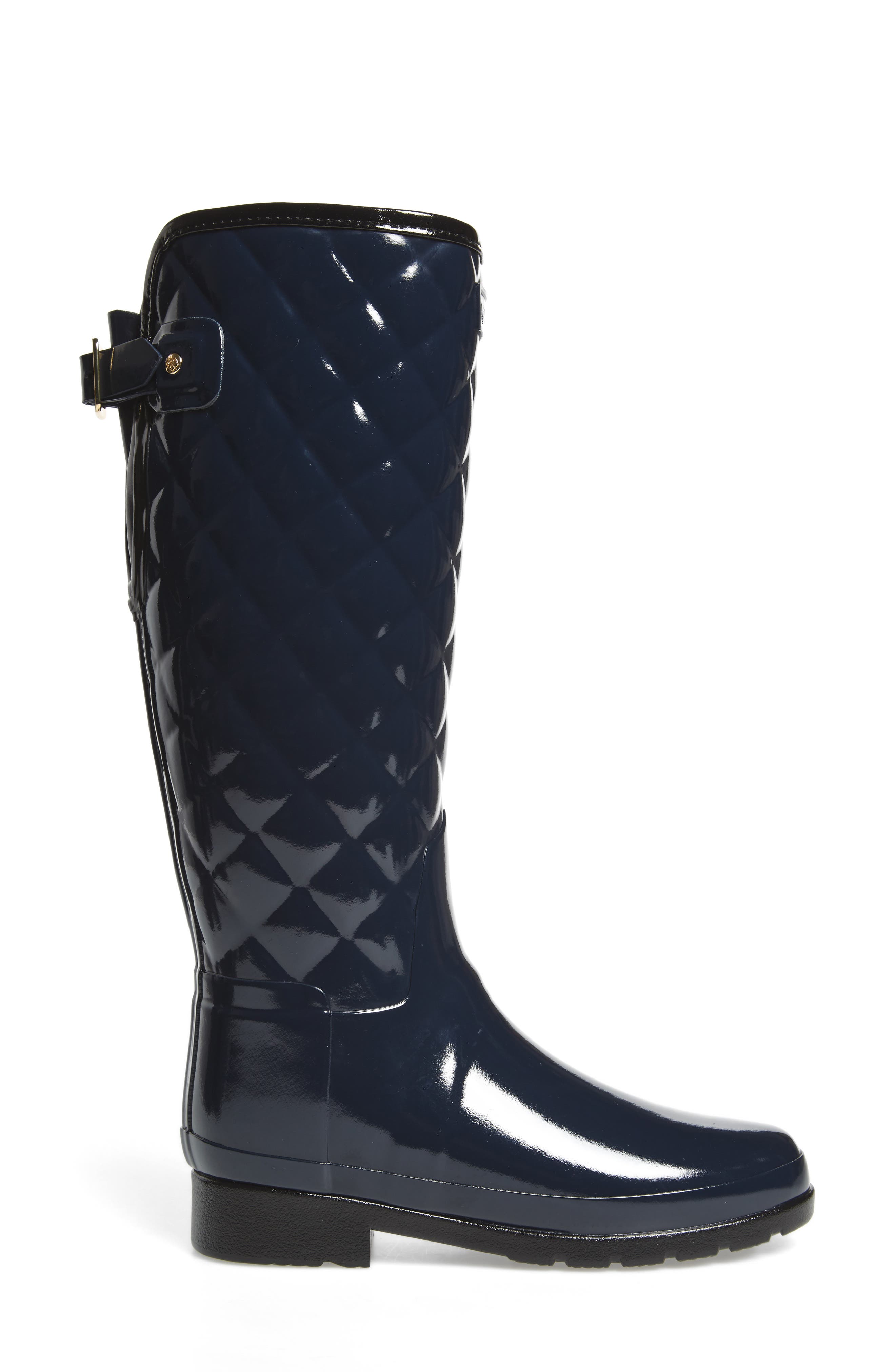 hunter high gloss quilted rain boots