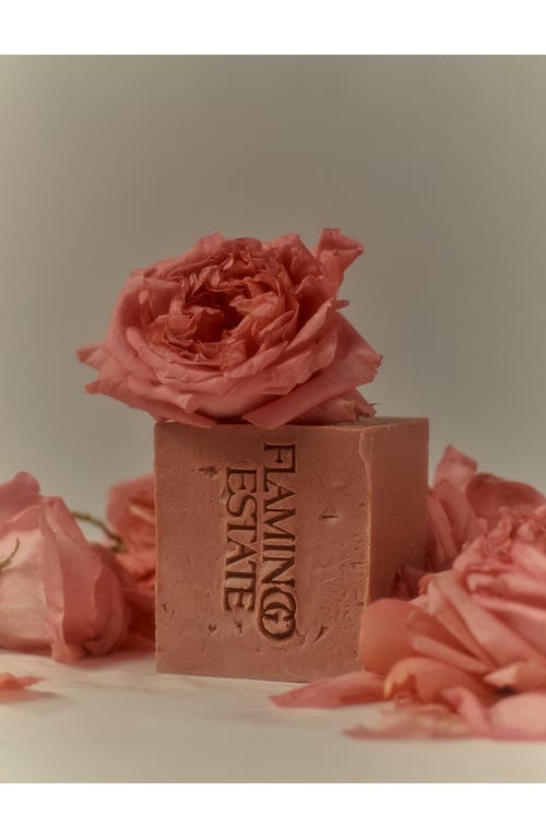 Flamingo Estate Night Blooming Jasmine & Damask Rose Soap Brick In Pink