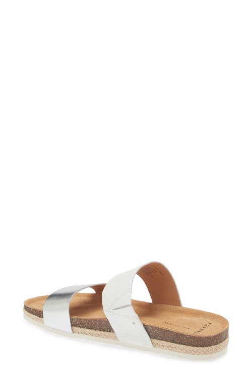 Shop Frankie4 Maria Iii Slide Sandal In White/silver