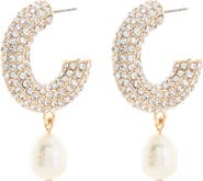 Baublebar pearl clearance hoop earrings