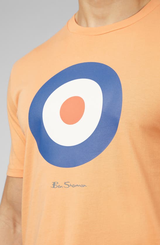 Shop Ben Sherman Signature Target Graphic T-shirt In Orange