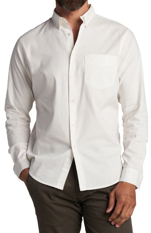 Shop Rowan Henrick Cotton Oxford Button-down Shirt In White