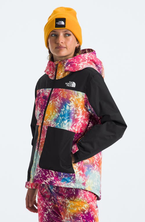 Shop The North Face Kids' Freedom Waterproof Insulated Hooded Jacket In Radiant Poppy Blowing Wind