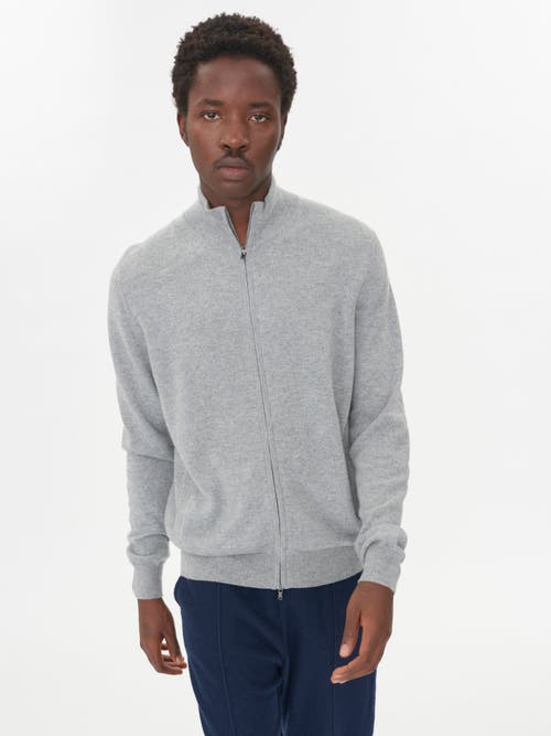 GOBI CASHMERE GOBI CASHMERE FULL ZIP STAND COLLAR CARDIGAN 