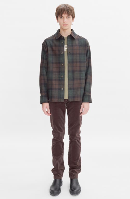 Shop Apc A.p.c. Bobby Plaid Wool Blend Button-up Shirt In Dark Brown