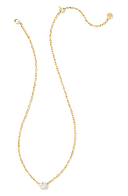 Shop Kendra Scott Cailin Cubic Zirconia Station Necklace In Gold/metal White