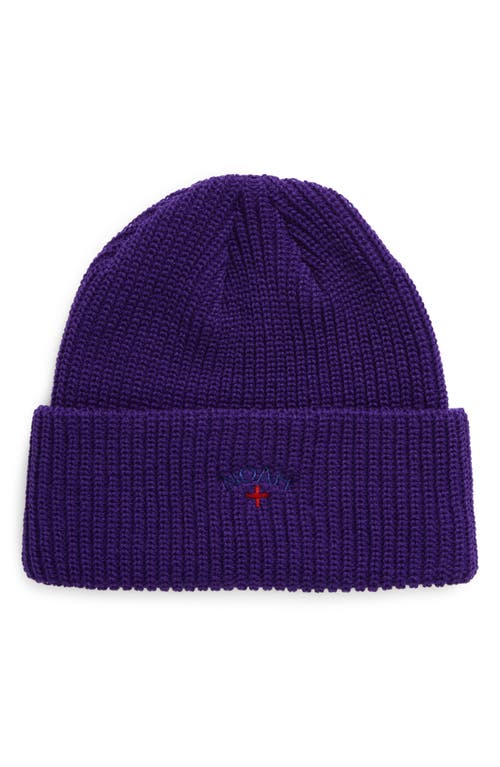 Shop Noah Core Logo Beanie In Purple