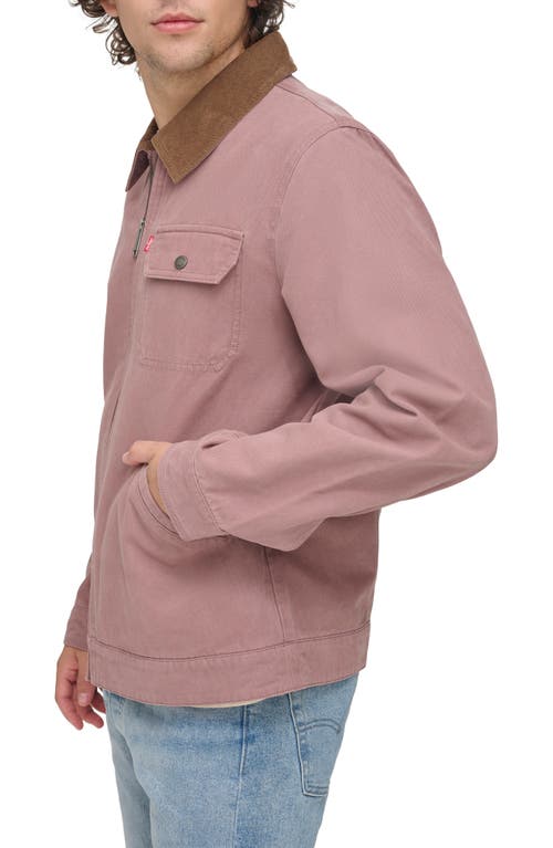 Shop Levi's Lightweight Cotton Twill Utility Jacket In Mauve