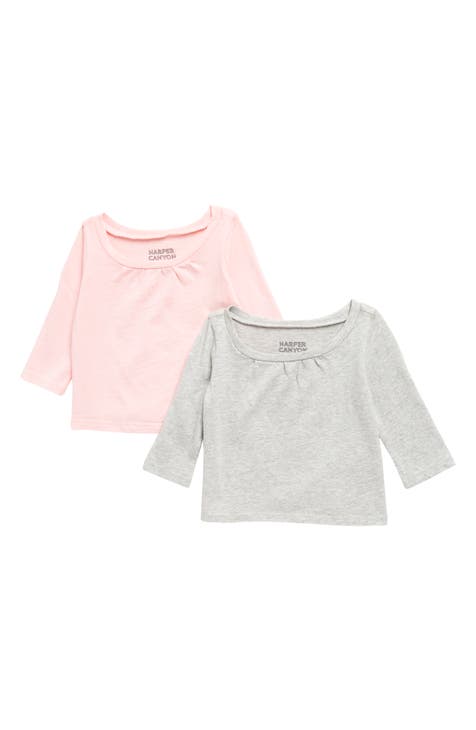 Crew Neck Long Sleeve Top - Pack of 2 (Baby)