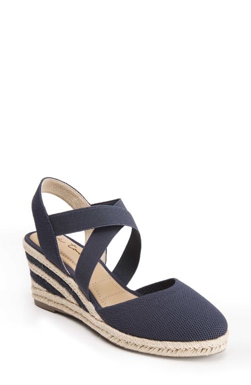 Shop Me Too Skylen Espadrille Wedge Sandal In Nvy/wht Stripe