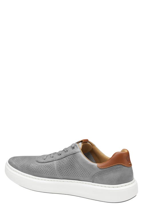 Johnston & Murphy Men's Anders Perfed U-throat Sneakers In Gray Full Grain