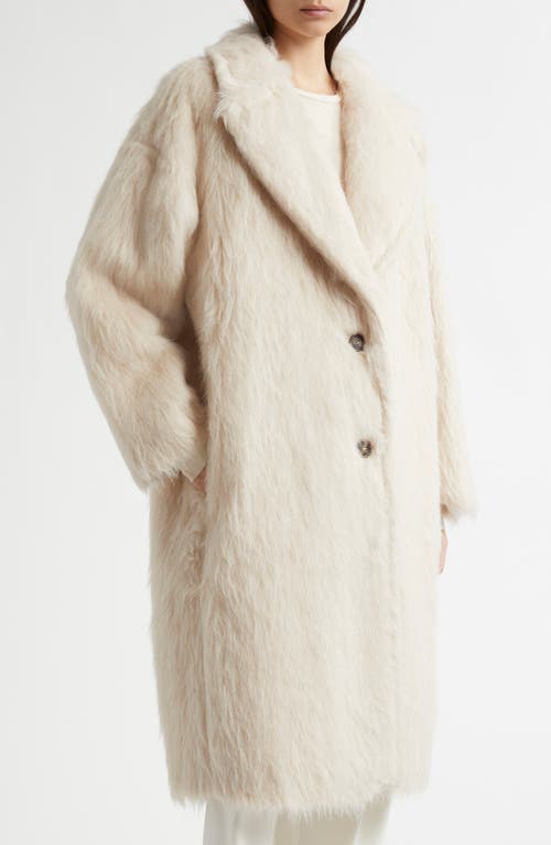 Shop Weekend Max Mara Cantone Alpaca Blend Coat In Ecru