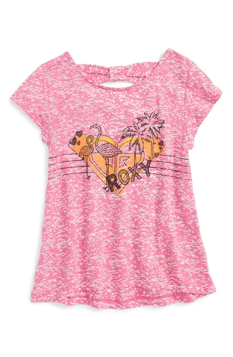 Roxy 'Flamingo' Burnout Tee (Toddler Girls & Little Girls) | Nordstrom