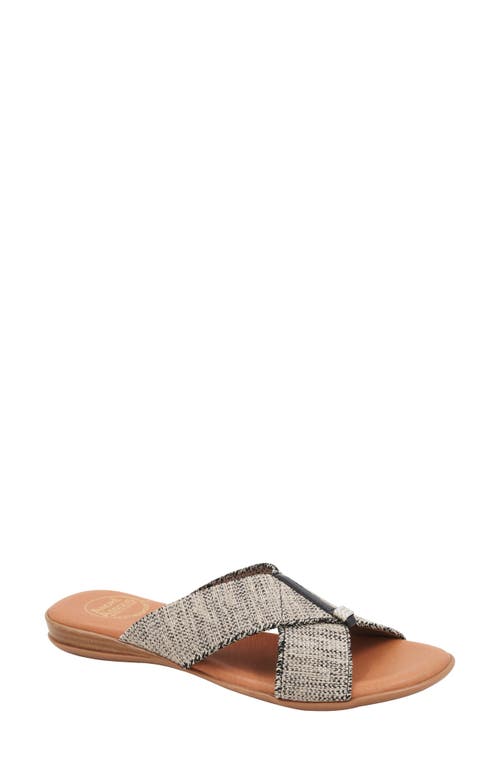 André Assous Nani Sandal Black/Beige Linen at Nordstrom,