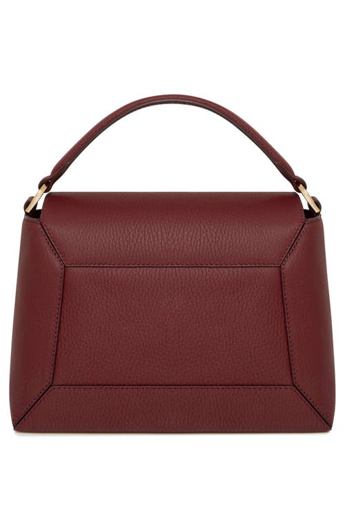 Strathberry Mosaic Leather Top Handle Bag In Oxblood